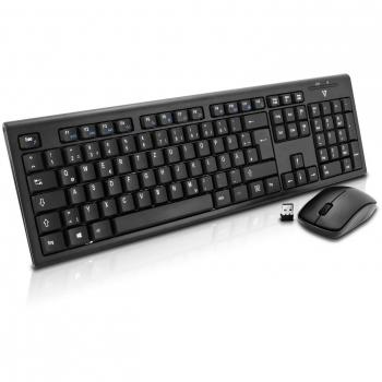 V7 CKW100 RF inalámbrico QWERTZ Alemán Negro - Teclado