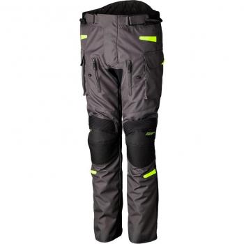 RST Pantalones de Moto Endurance Grafito-Amarillo Flúo - Pantalones textiles de motocicleta, color grafito con detalles en amarillo flúo, diseño ergonómico, material resistente a la abrasión, protecciones