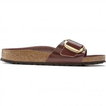 Birkenstock Madrid Big Buckle Women's Mules in Natural Leather Patent