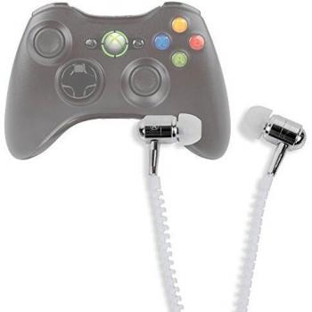 DURAGADGET Auriculares Intrauditivos con Cremallera para Xbox 360 - Blanco