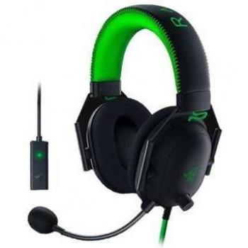 Razer BlackShark V2 Special Edition Gaming Headset with USB Mic Enhancer - Multiplatform Wired Over-Ear Headphones RZ04-03230200-R3M1, Black/Green