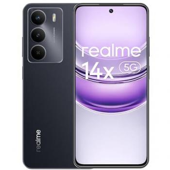 Smartphone Realme 14X 5G Dual SIM 6GB RAM 128GB Pantalla de 6.67 120Hz Cámara de 50MP Batería de 5000mAh Resistencia Militar Negro