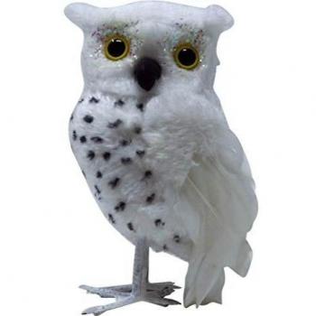 Figura Decorativa de Búho Blanco de 18 cms
