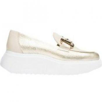 Mocasines de piel Montreal platino para mujer de la marca Wonders