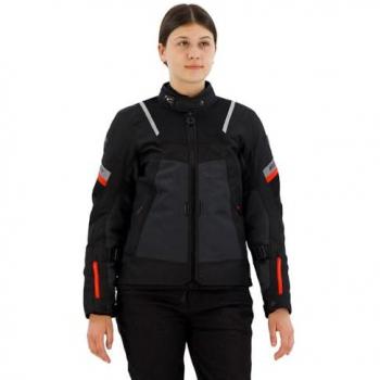 Chaqueta Textil de Moto para Mujer Rev'it Tornado 4 H2O Impermeable Negra Gris Roja Talla 40