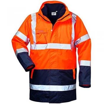 'Safe Style Parka de protección de advertenciaTravis, 1 pieza, tamaño M, color naranja/Marino, 23549 de m