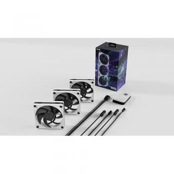 HYTE THICC FP12 & Nexus Portal NP50 Bundle - 120mm x 32mm Performance Fans (3 Pack) - Includes Nexus Link Primary Node - White/Black