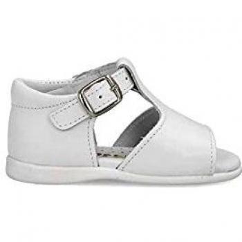 PEKES Sandalia cómoda de Piel niño Pet 3178C Blanco - 22, Blanco