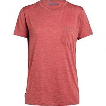 Icebreaker Wmns Nature Dye Drayden SS Pocket C, Color Madder Root, tamaño Extra-Large
