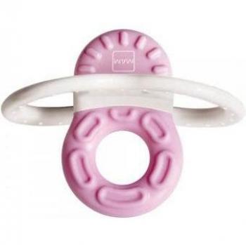 MAM Mordedor Mini Bite & Relax Fase 1 con Caja Esterilizadora, Rosa, +2 Meses, 1 Unidad