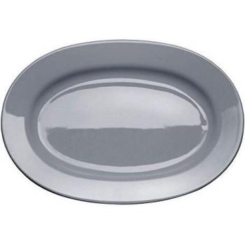 Alessi A di AJM28/22 Platebowlcup - Bandeja Ovalada de Porcelana, Color Blanco