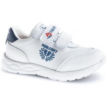 Zapatillas Deportivas Pablosky de Niña Color Blanco con Cierre de Velcro