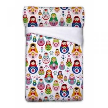 Juego de funda nórdica Pierre Cardin Matrioskas Blanco Cama de 90 3 Piezas