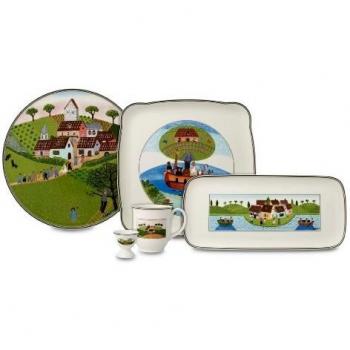 Plato Cuadrado de Porcelana 30x30 cm Design Naif - Charm & Breakfast Villeroy & Boch