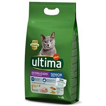 Ultima Pienso para Gatos Esterilizados Senior + de 10 Años con Pollo - 3000 gr
