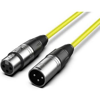 Audibax Silver Cable XLR Macho - XLR Hembra 6 Metros Amarillo