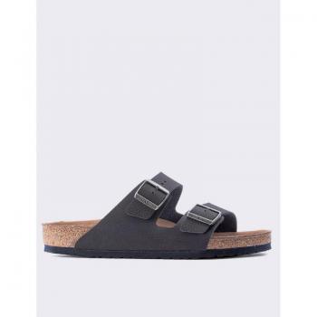 Sandalia Plana Birkenstock Arizona Vegan Microfibra Indigo Blue Talla 43 Color Marino