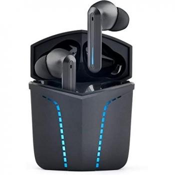 THE G-LAB Korp Krypton Auriculares inalámbricos para Juegos Bluetooth 5.0, latencia Ultra Baja, 2 micrófonos, Funda de Carga rápida, 15H de duración de la batería, compatibles iPhone/Android/iPad/PC
