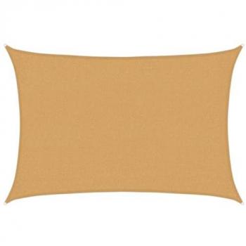 Toldo de vela rectangular HDPE 160 g/m² 2x3 m Color Antracita, Beige, Verde claro