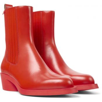 CAMPER Bonnie Boots for Women - Red, Size 41, Smooth Leather