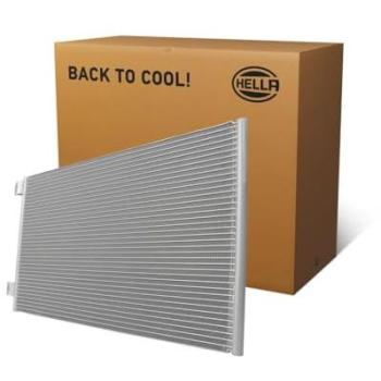 Condensador de aire acondicionado HELLA 8FC 366 220-971 - Tubos refrigerantes paralelo - Aluminio - con juntas - sin secador