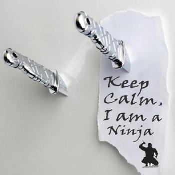 Set de 2 cuchillos magnéticos Ninja para frigorífico negro