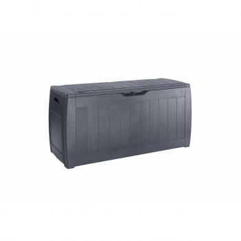 Keter Hollywood 270L Storage Box - Graphite, 57.3cm H x 117.5cm W x 45cm D, White