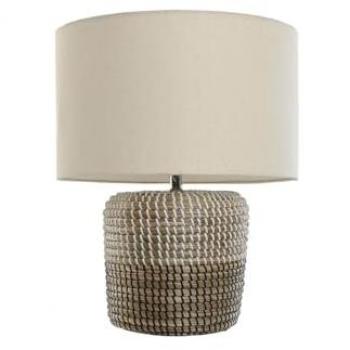 Lámpara de mesa Home ESPRIT Blanco Marrón 50 W 220 V 38 x 38 x 47 cm