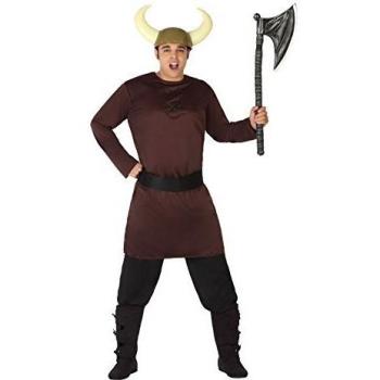 Atosa- Disfraz Hombre Vikingo, Multicolor, M-L