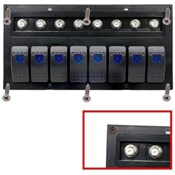 Rocker Interruptor, Hansee IP66 8 pandilla impermeable coche Auto Barco marino LED Rocker Switch panel disyuntores
