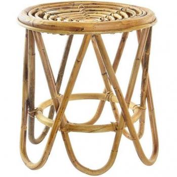 Mesa auxiliar de ratán tropical Marrón DKD Home Decor - Ideal para decorar tu hogar (38 x 38 x 41,7 cm)
