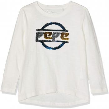 Pepe Jeans Heidi JR PG501948, Camiseta para Niñas, Blanco