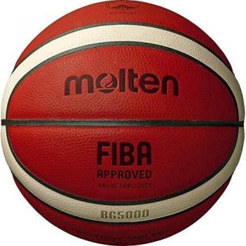 Balón de Baloncesto Molten BG5000 Cuero Premium Oficial FIBA Talla 7 Rojo