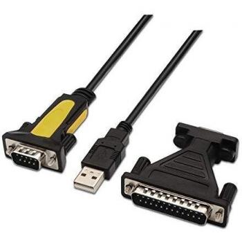AISENS A104-0039 - Conversor USB a Serie DE 1.8 m, Color Negro