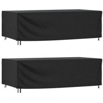 Cubiertas para muebles de jardín impermeables 2 uds 420D 300x140x90 cm