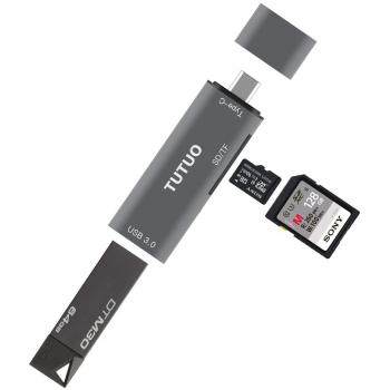 TUTUO Lector de Tarjetas SD/Micro SD