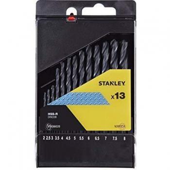 Stanley STA56020-QZ Cassette con 13 brocas HSS-R para metal, negro