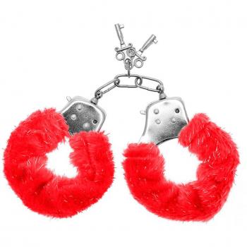 Platanomelón BDSM Esposas de Peluche Rojo