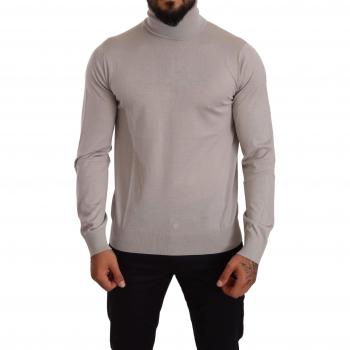Dolce & Gabbana Gray Cashmere Turtleneck Pullover Sweater - IT48 | M