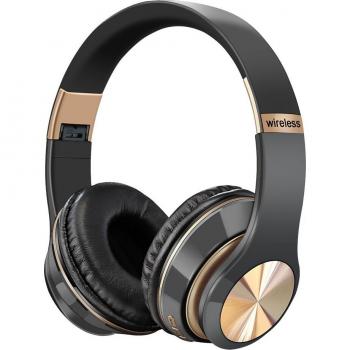 Auriculares inalámbricos estéreo 3D Bluetooth 5.0 con micrófono y soporte para tarjeta TF, plegables