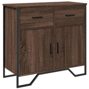 Aparador de madera de ingeniería marrón roble 79,5x35,5x74,5 cm