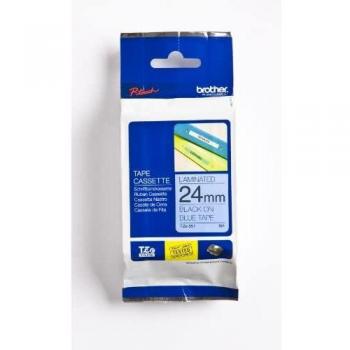 Brother TZE-551 P-Touch Laminated Label Tape, 24mm x 8m, Black on Blue
