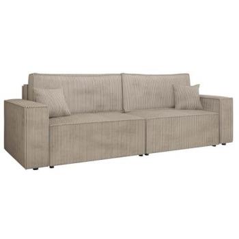 Sofá-cama Shelton 106 con L-Función, dos cajones de ropa de cama y respaldo ajustable, 83x245x139cm