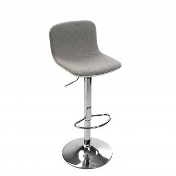 Versa 17921664 Taburete Gris Queens, 96x50x51cm, Acero, Silla bar, Cocina