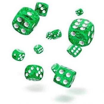 Oakie Doakie Dice ODD400016 D6, Dados de 12 mm, Verde