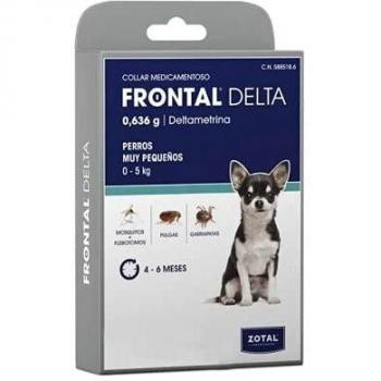 Zotal Laboratorios - Collar antiparasitario Frontal Delta Perros Muy pequeños, hasta 5 kg. 35 cm