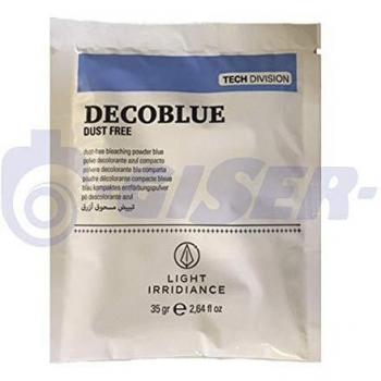 Light Irridiance Tech Decoblue Dust Free - Polvo decolorante azul compacto, sobre 35gr