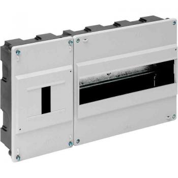 Solera 680B - Caja para ICP y distribución. ICP de 1 a 4 elementos y hasta 40A. 348x188x55.Blanco. Empotrar.