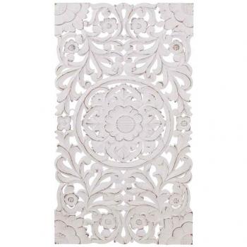 Placa de madera blanca tallada decapada 2*45*84cm