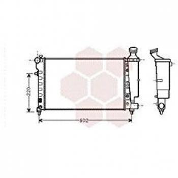 Radiador de motor Van Wezel para Peugeot 106 (1.1 - Eng./Mot. Tu1jp / Kw44) 2000-2003, refrigeración eficiente, código 40002262
